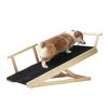 Tall Adjustable Pet Ramp; Folding Portable Wooden Dog Cat Ramp with Safety Side Rails; Non-Slip Paw Traction Surface Dog Step for Car; SUV; Bed; Couch