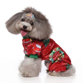 Pet Dog Halloween Christmas Festival Dress Up Clothes (Option: SDZ137 Christmas Wreath-M)
