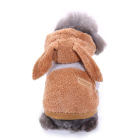 Dog Winter Clothing Coat Reflective Cotton (Option: DZ181 Apricot-M)